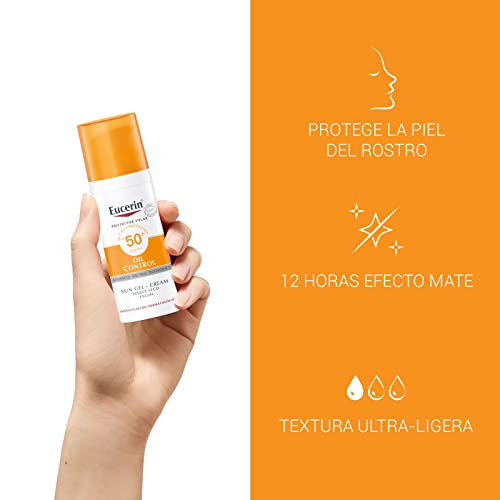 Eucerin Protector solar facial efecto mate toque seco Oil Control, , 50 ml